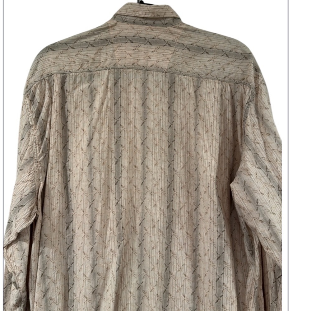 Vintage Italian Ping Pong Pale Pink & Brown Printed Cotton Blend Shirt Size M - Picture 10 of 12